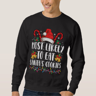 Sweatshirt Plus susceptible de manger les biscuits de Noël du