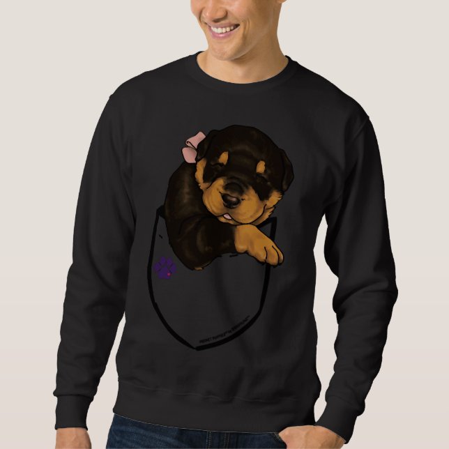 Sweatshirt Pocket Puppiez Rottweiler (Devant)