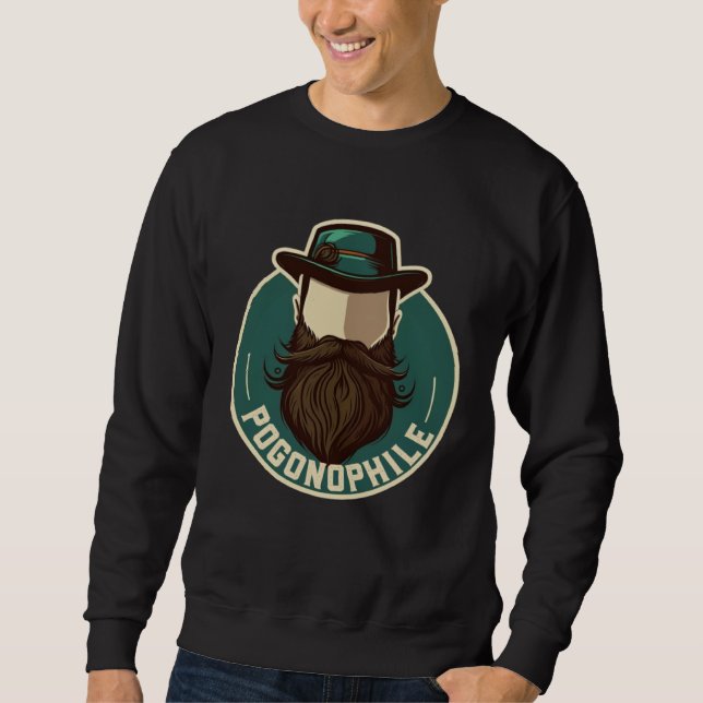 Sweatshirt Pogonophile  Beard Love Beards Bearded Men Are Awe (Devant)