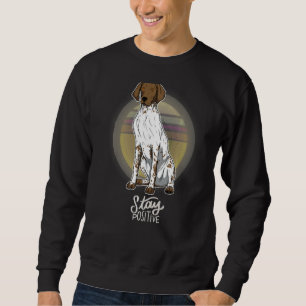 Sweatshirt Pointeur Raccourci Allemand Gsp Vintage