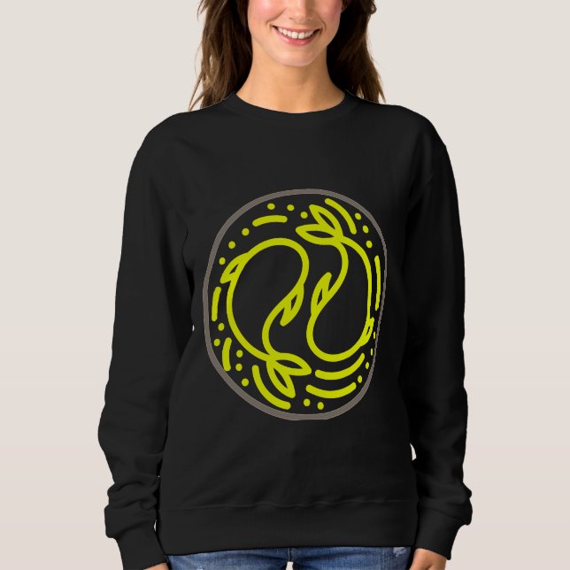 Sweatshirt Poisson jaune Yang (Devant)