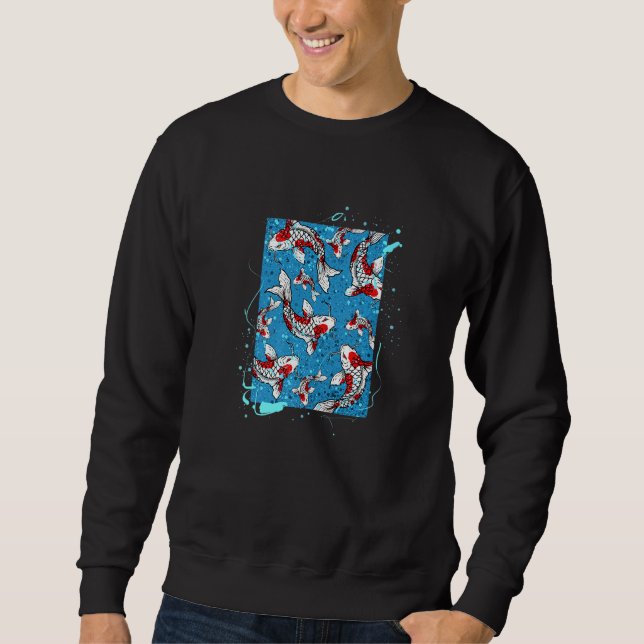 Sweatshirt Poisson Koi Asiatique Dans L'Eau Koi Pond (Devant)