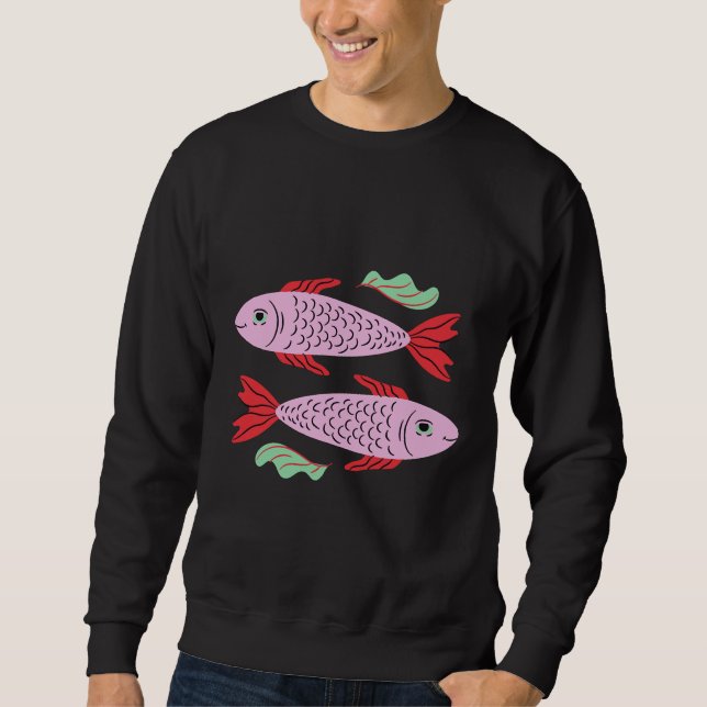 Sweatshirt Poissons roses sous-marins (Devant)