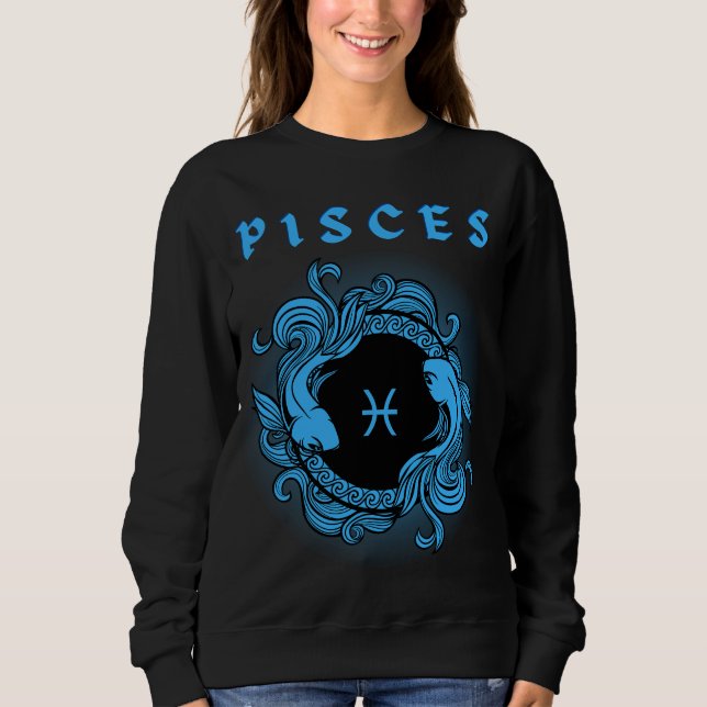 Sweatshirt Poissons Zodiac de style médiéval (Devant)