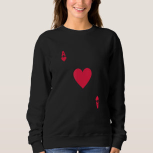 Sweatshirt Poker Ace Heart Gambler Jeux de cartes de jeu