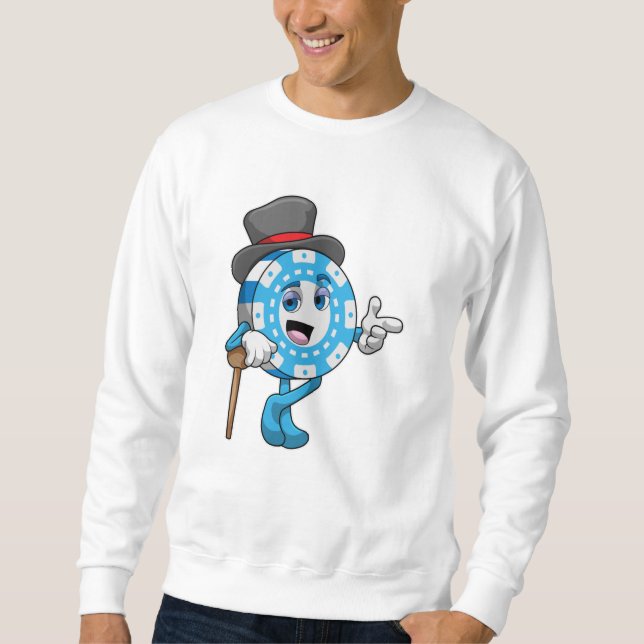 Sweatshirt Poker avec jetons Poker (Devant)