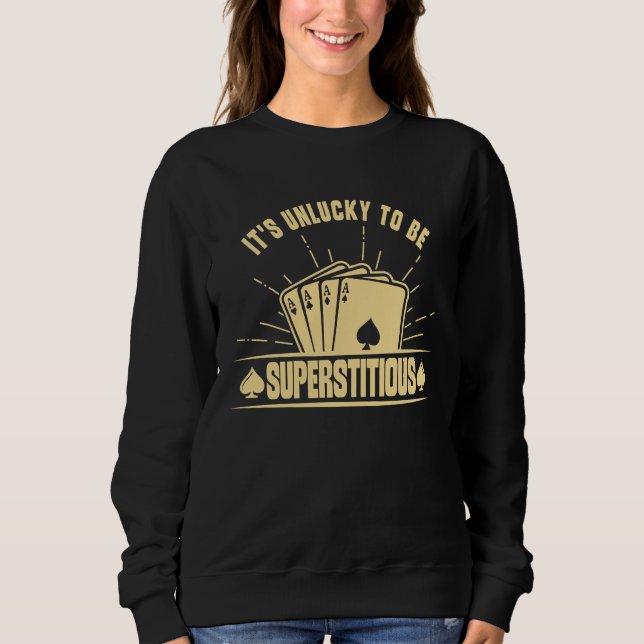 Sweatshirt Poker Casino Poker Player Gambling Roulette Playin (Devant)