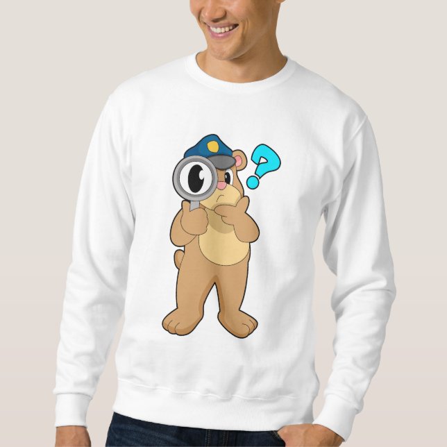 Sweatshirt Police de l'ours Verre de nivellement (Devant)