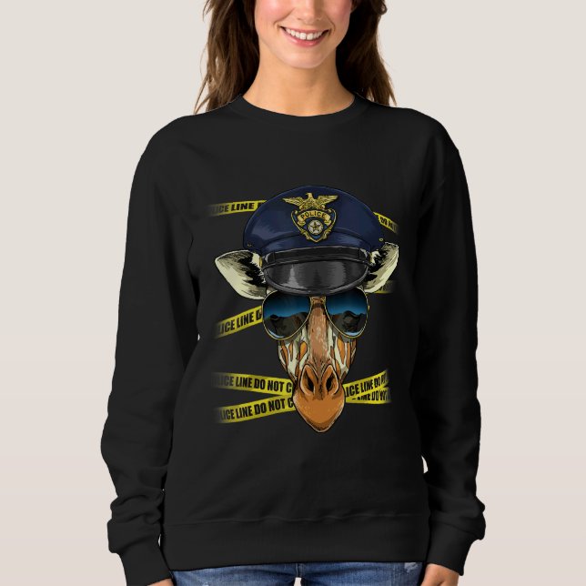 Sweatshirt Police Officer Giraffe PD Cop Crime Scene Giraffe (Devant)