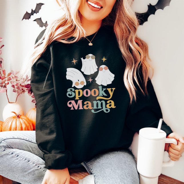 Sweatshirt Police rétro Halloween Mama Éffrayante (Créateur téléchargé)