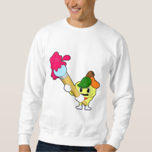 Sweatshirt Pomme comme Peintre avec pinceau