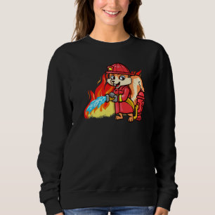 Sweatshirt Pompier écureuil Funny Fire Fighter 911 Pompiers