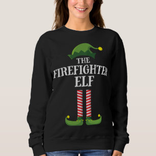 Sweatshirt Pompier Elf Correspondant Famille de Noël