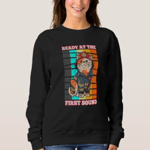 Sweatshirt Pompier pompier Ax Camion Pompier Sirène Eau Feu R