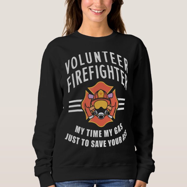 Sweatshirt Pompier Volontaire Conception Pour Pompiers (Devant)