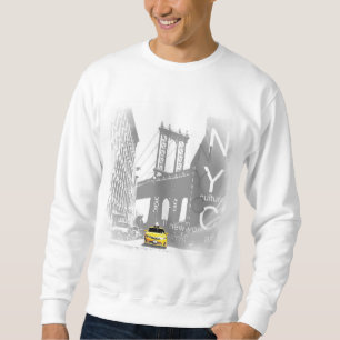 Sweatshirt Pont de Brooklyn jaune de taxi de New York City