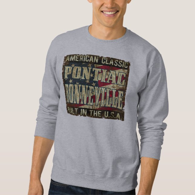 Sweatshirt Pontiac Bonneville - drapeau construit aux (Devant)