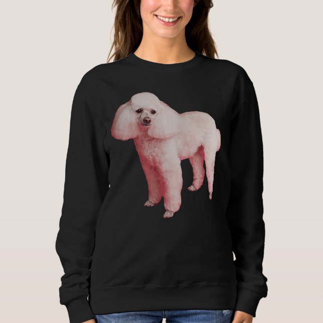 Sweatshirt Poodé Chiot Innocent Tickling Tickling Pictur Chie (Devant)