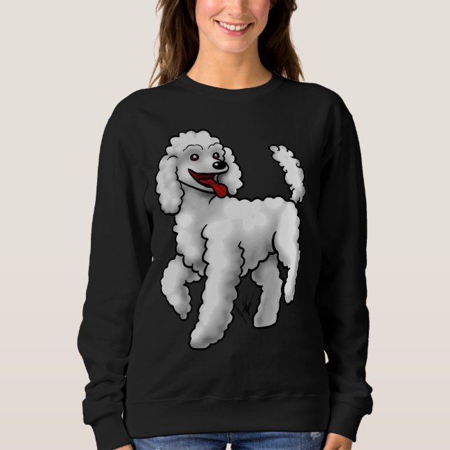 Sweatshirt Poodle blanc (Devant)