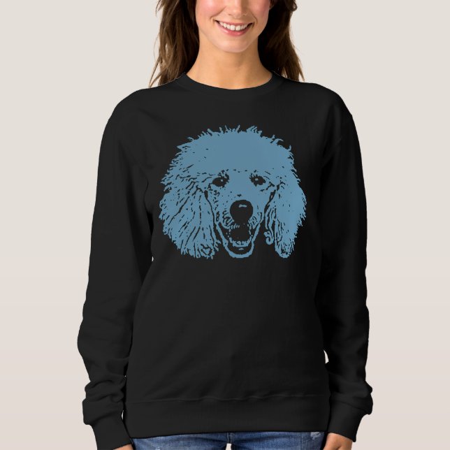 Sweatshirt Poodle bleu (Devant)
