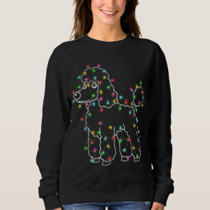 Sweatshirt Poodle Chien Arbre Chandail de Noël Xmas Animal an