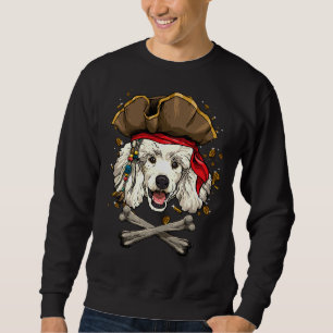Sweatshirt Poodle chien pirate Halloween Jolly roger cadeau