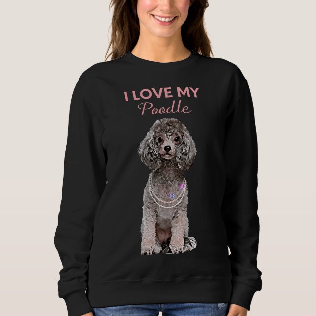 Sweatshirt Poodle gris (Devant)