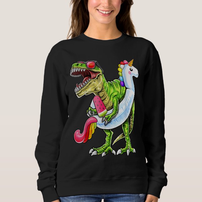 Sweatshirt Pool Party Rex Dinosaur Unicorn Float Summer 1 (Devant)