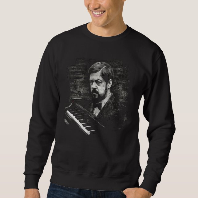 Sweatshirt Pop Claude Debussy Music Piano (Devant)