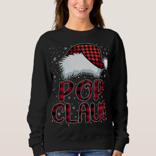 Sweatshirt Pop Claus Joyeux Buffalo Noël Plaid Red Père Noël