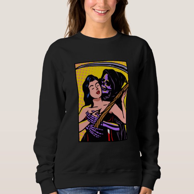 Sweatshirt Pop Grim Reaper Death Soul Collector Scythe Hallow (Devant)