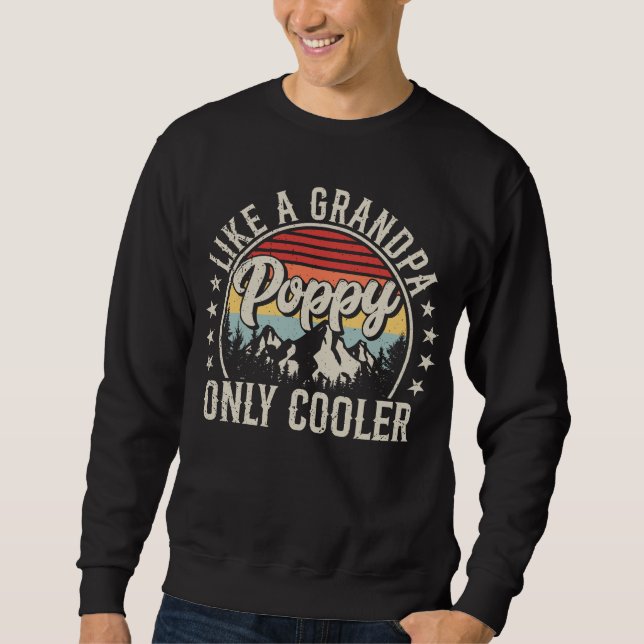 Sweatshirt Poppy comme un grand-père seulement Glacière Homme (Devant)