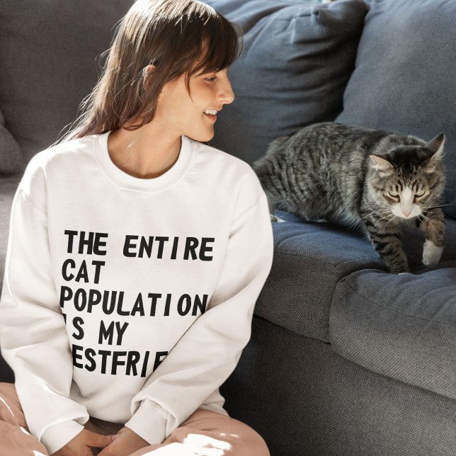 Sweatshirt Population de chats - Mon meilleur ami (Cat Population)