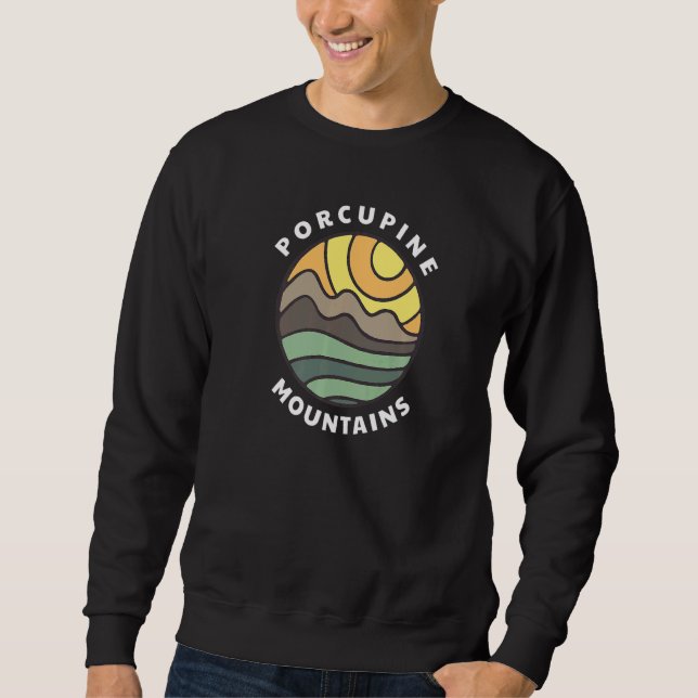 Sweatshirt Porcupine Mountains Michigan MI Porkies Vacances S (Devant)