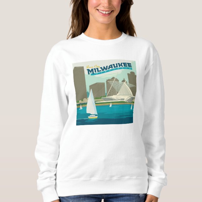 Sweatshirt Port de Milwaukee Wisconsin | Ville de Brew (Devant)