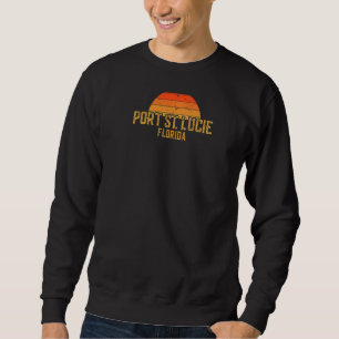 Sweatshirt Port St Lucie Floride Retro Sunset Vintage