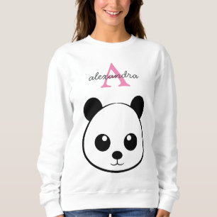 Sweatshirt Porte-panda coutume Monogramme
