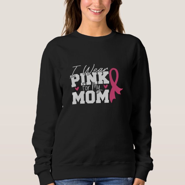 Sweatshirt Porter Pink Maman Mère Famille Correspondant Cance (Devant)