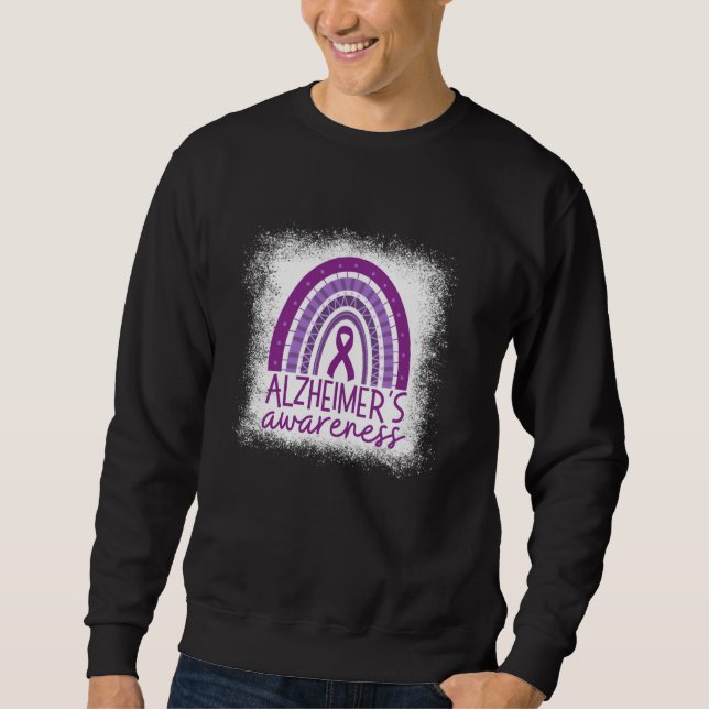 Sweatshirt Porter Violet Alzheimer Sensibilisation léopard ar (Devant)