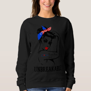 Sweatshirt Porto Rico Girl Unbreakable Heritage Puerto Ric