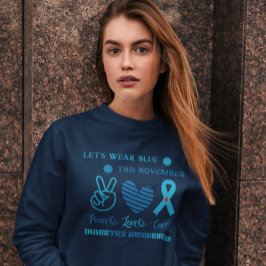 Sweatshirt Portons-Nous Bleu Ce Novembre - Sensibilisation au