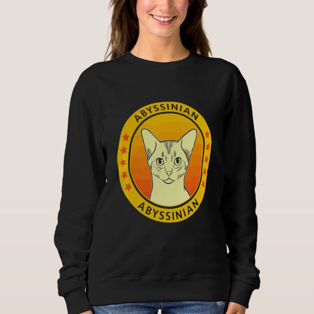 Sweatshirt Portrait de chat abyssinien (Devant)
