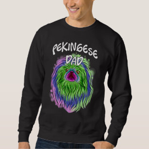 Sweatshirt Portrait Pop coloré Pekingese Chien Papa Papa D Pè