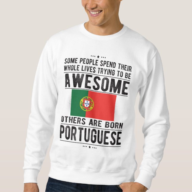 Sweatshirt Portugais Drapeau Portugal Patrimoine Roches Portu (Devant)