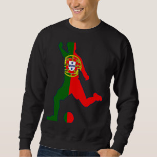 Sweatshirt Portugal joueur de football Drapeau portugais Foot