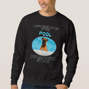 Sweatshirt Pose Par Piscine Et Hang W Boîte