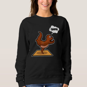 Sweatshirt Poses de yoga de loutre de poisson Sport Gymnastiq