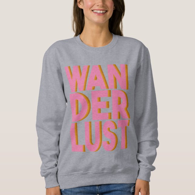 Sweatshirt Poster d'art mural en rose (Devant)