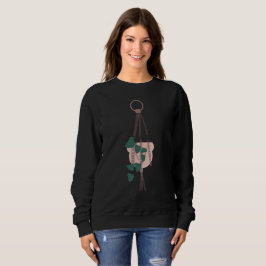 Sweatshirt Pot rose plante suspendu
