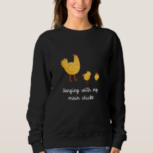 Sweatshirt Poules de jardin qui traînent avec mes poussins